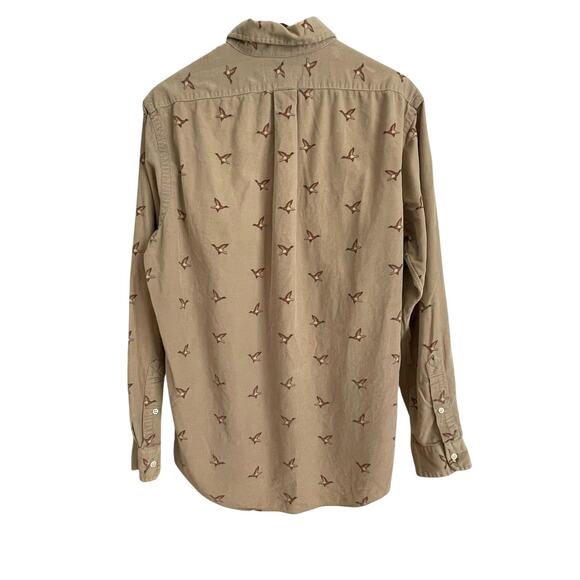 Ralph Lauren Shirt Mens L Corduroy Mallard Duck Print Preppy Outdoors Hunting - Picture 3 of 9